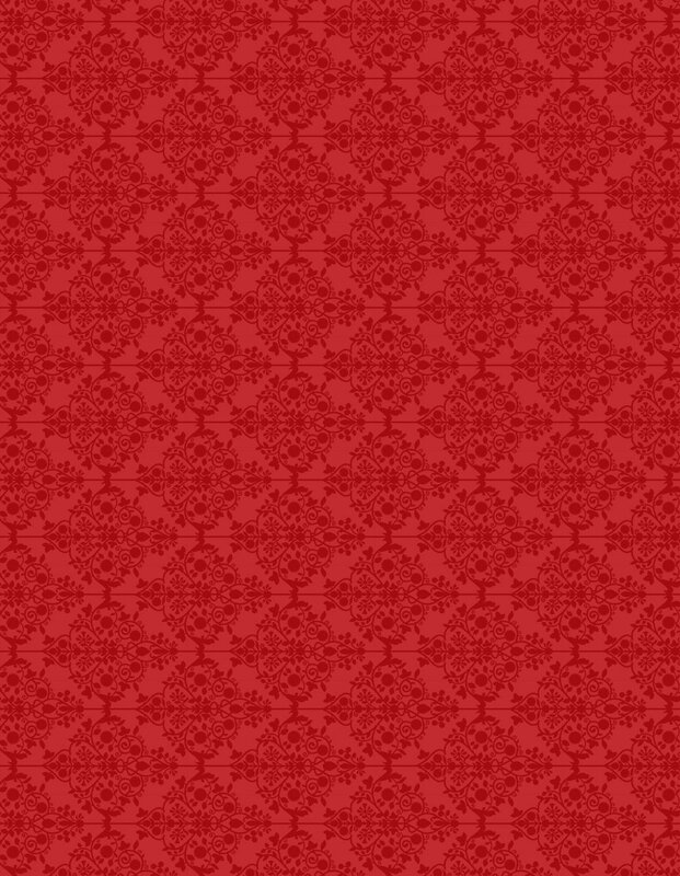 Red Patterned Wallpaper — Ornate, Vector Art