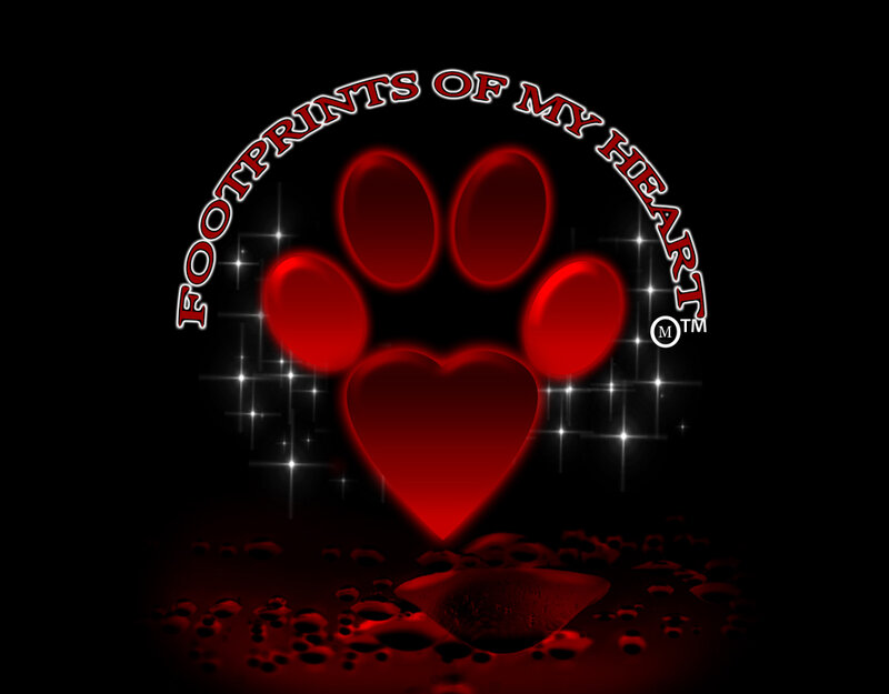 Red Paw Print Heart