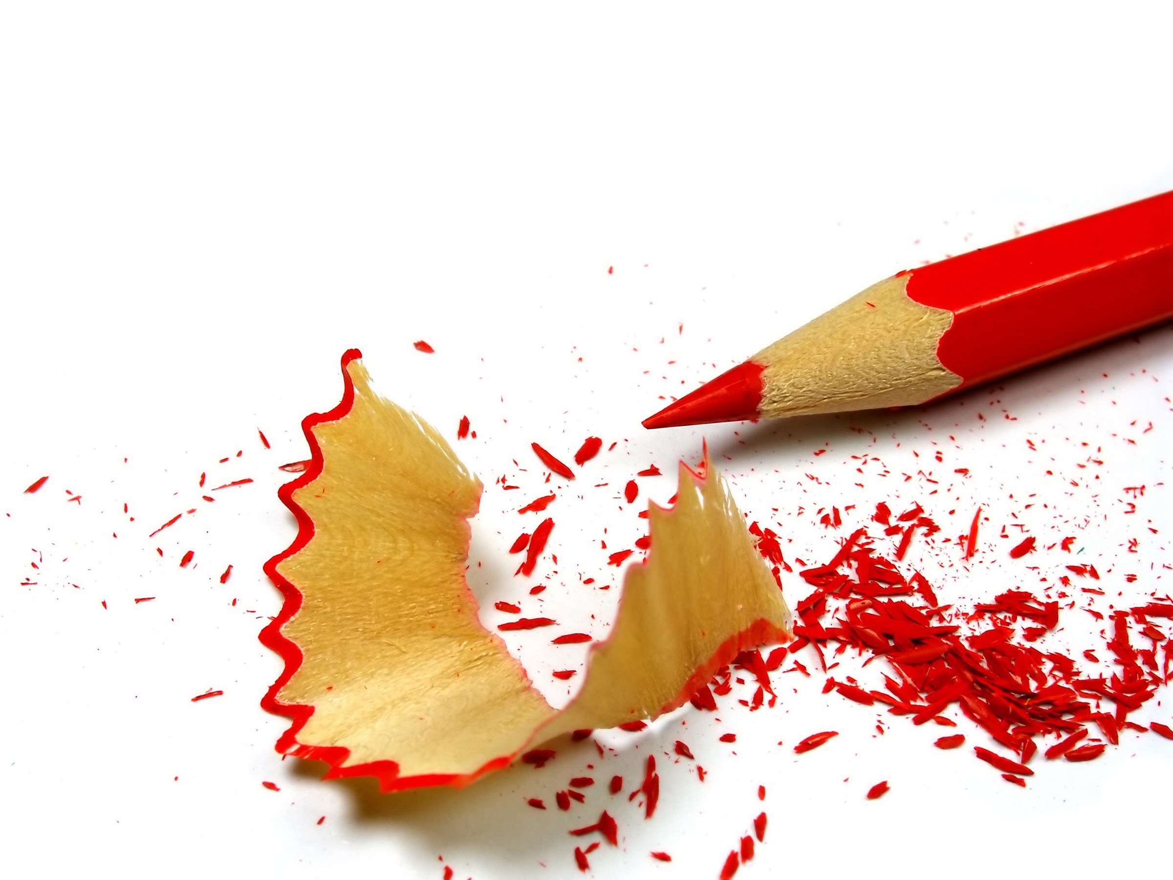 Red pencil and shavings