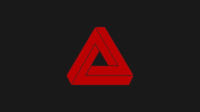 Red Penrose Triangle