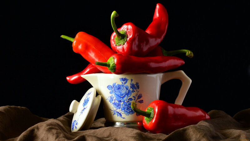 Red Peppers in a Cup