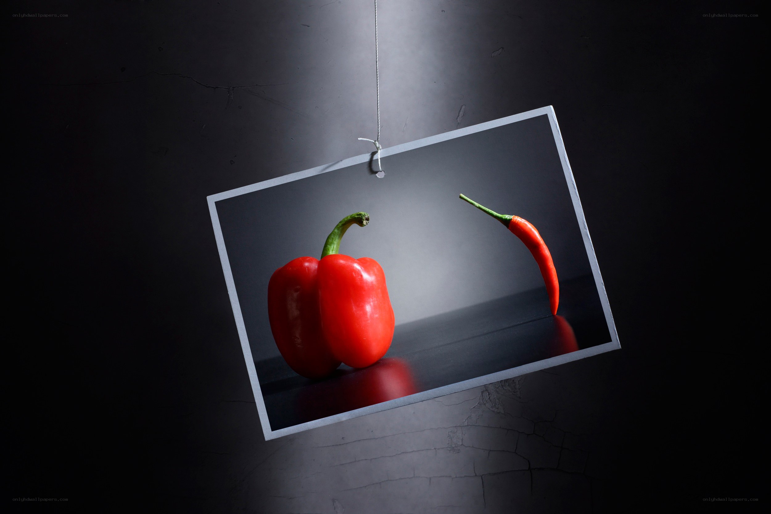 Red peppers in a photo