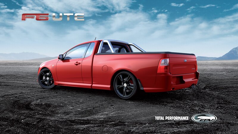 red performance pickup truck