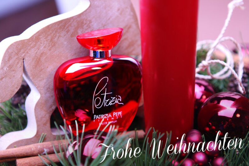 Red Perfume Bottle — Festive
