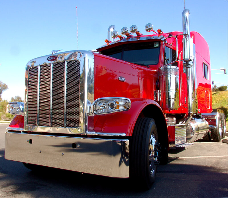 Red Peterbilt Truck — Bright