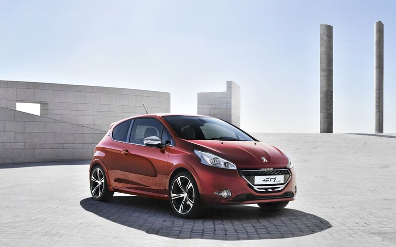 Red Peugeot 208 GTI car