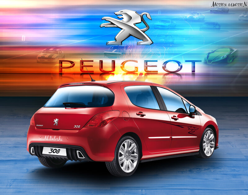 Red Peugeot 308 Car