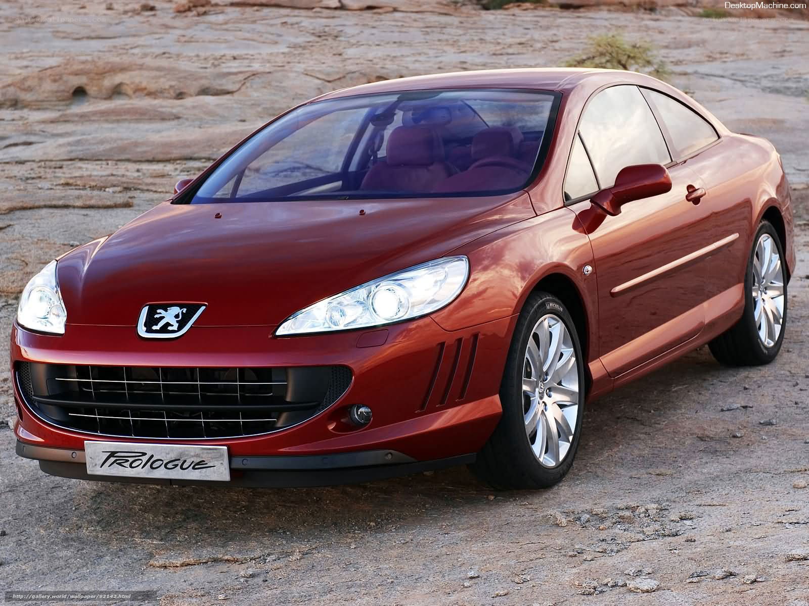 Red Peugeot 407 Coupe