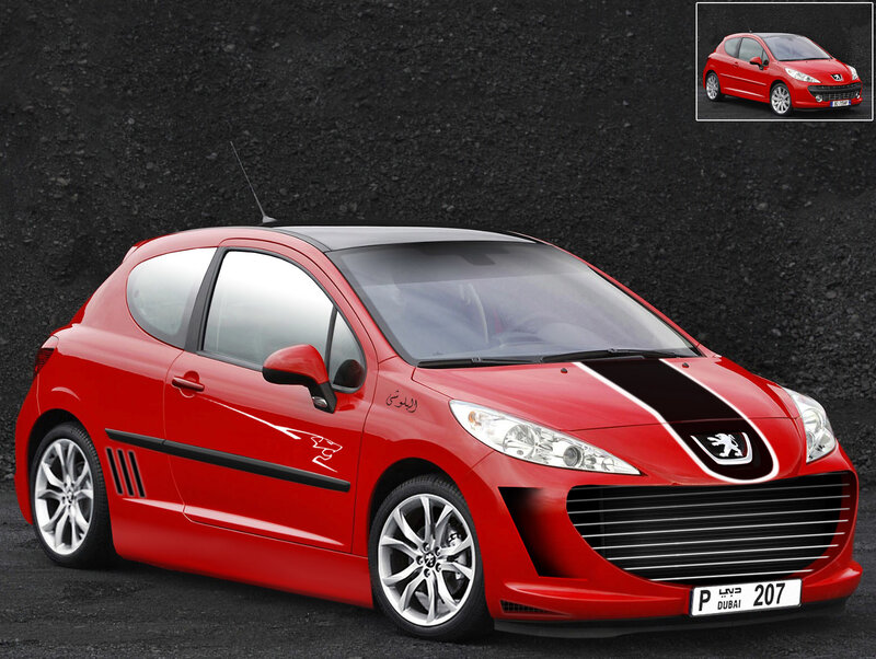 Red Peugeot Car