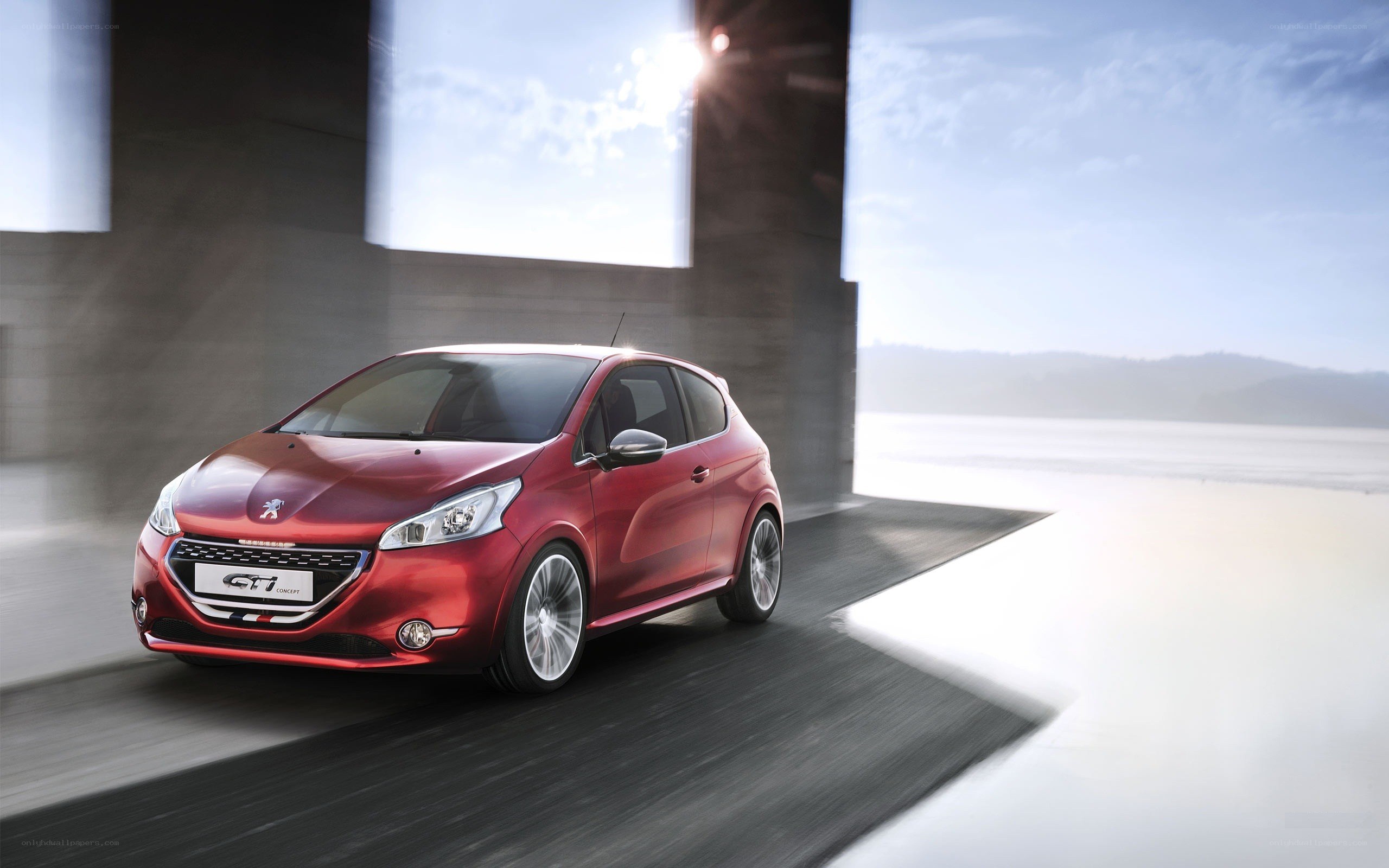 Red Peugeot GTI Concept car