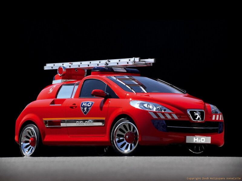 Red Peugeot H2O Fire Concept