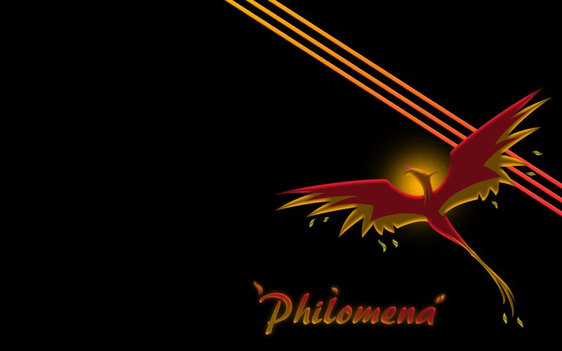 Red Phoenix Bird — Black