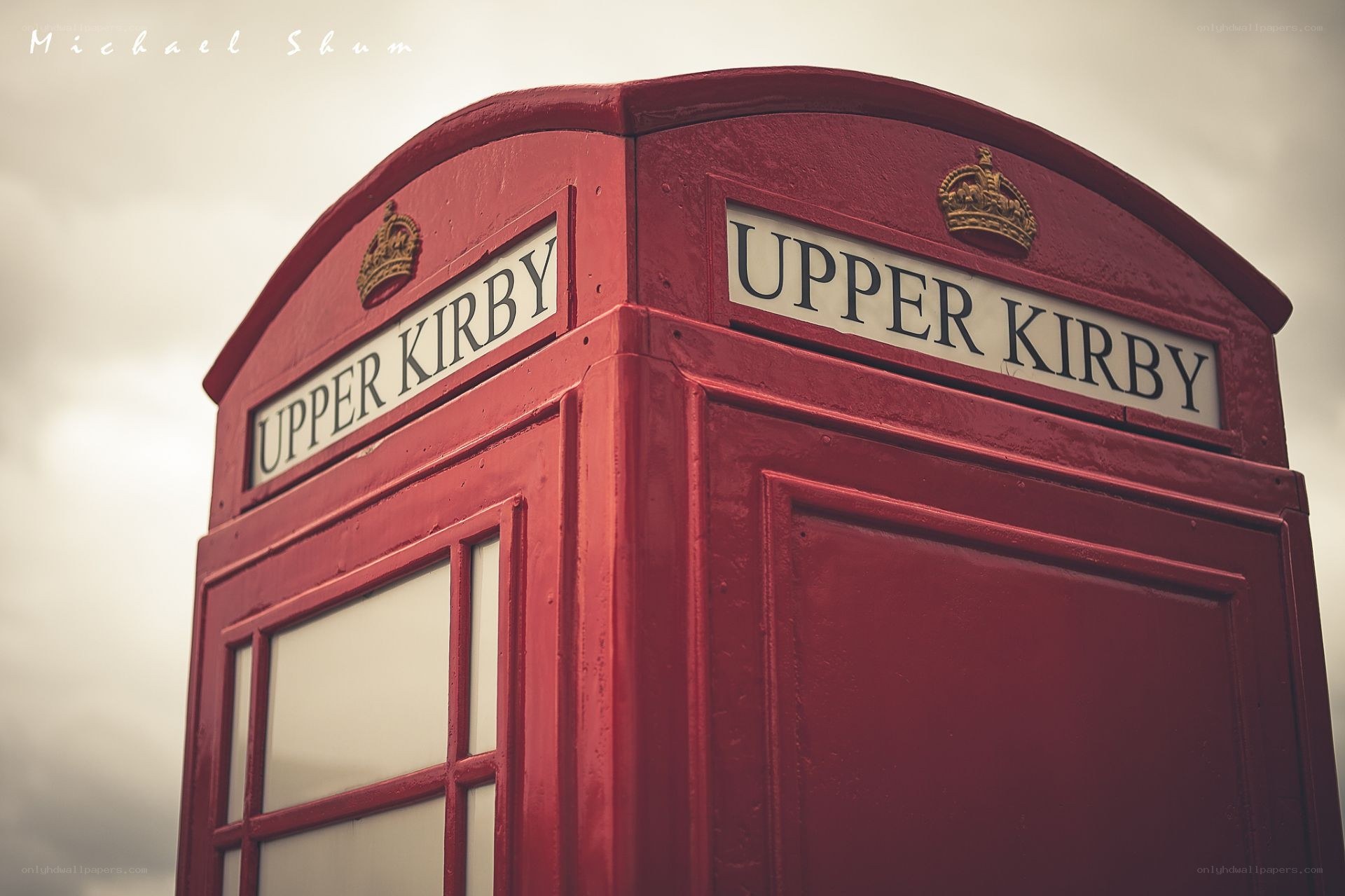 Red phone booth in Upper Kirby