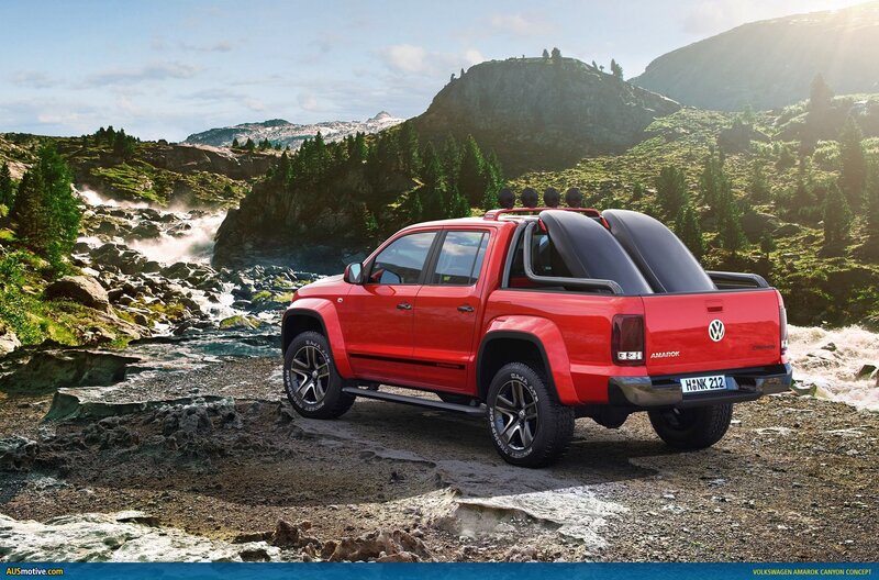 Red Pickup Truck — Adventurous, Afternoon