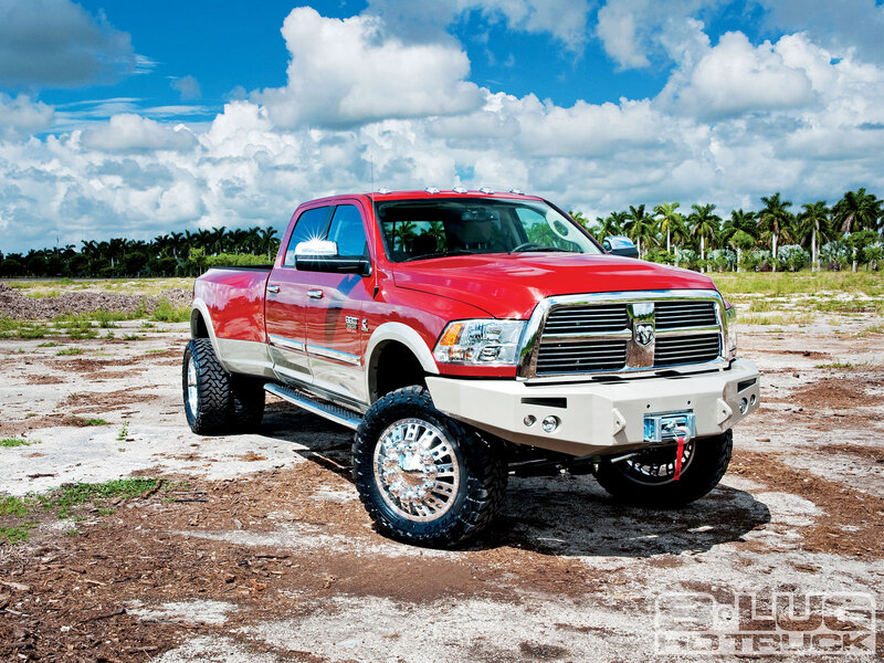 Red Pickup Truck — Dramatic, Afternoon, Photograph