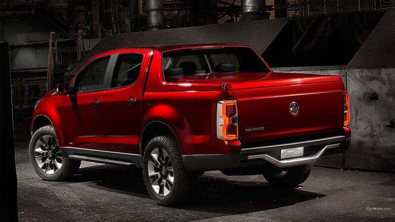 Red Pickup Truck — Dramatic, Photograph, Industrial Setting
