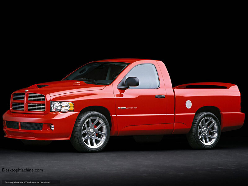 Red Pickup Truck — Dramatic, Photograph, Silver Wheels