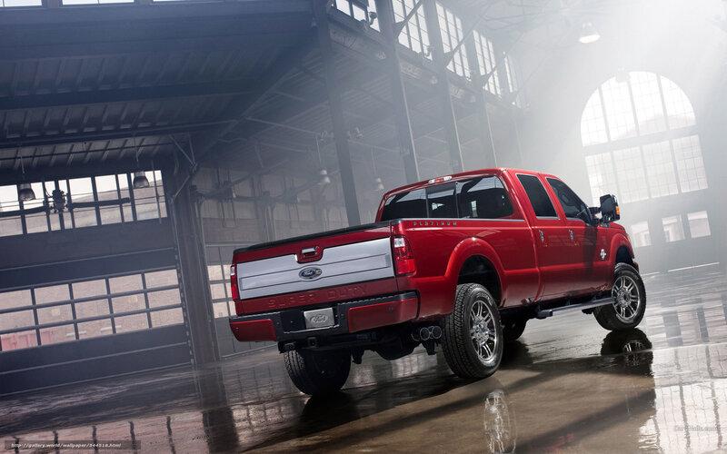 Red Pickup Truck — Dramatic, Photograph, Truck Bed