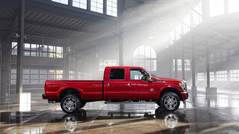Red Pickup Truck — Dramatic, Photograph, Warehouse, Light Beams