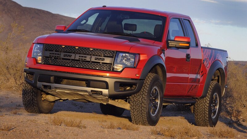 Red Pickup Truck — Dramatic, Sunset, Photograph, Desert