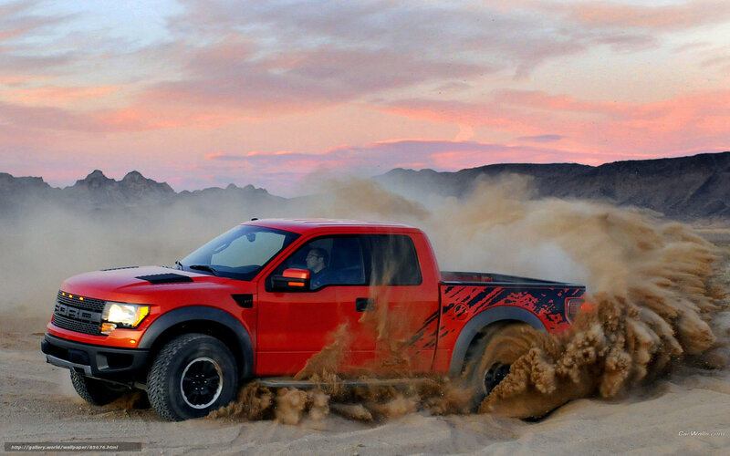 Red Pickup Truck — Dramatic, Sunset, Photograph