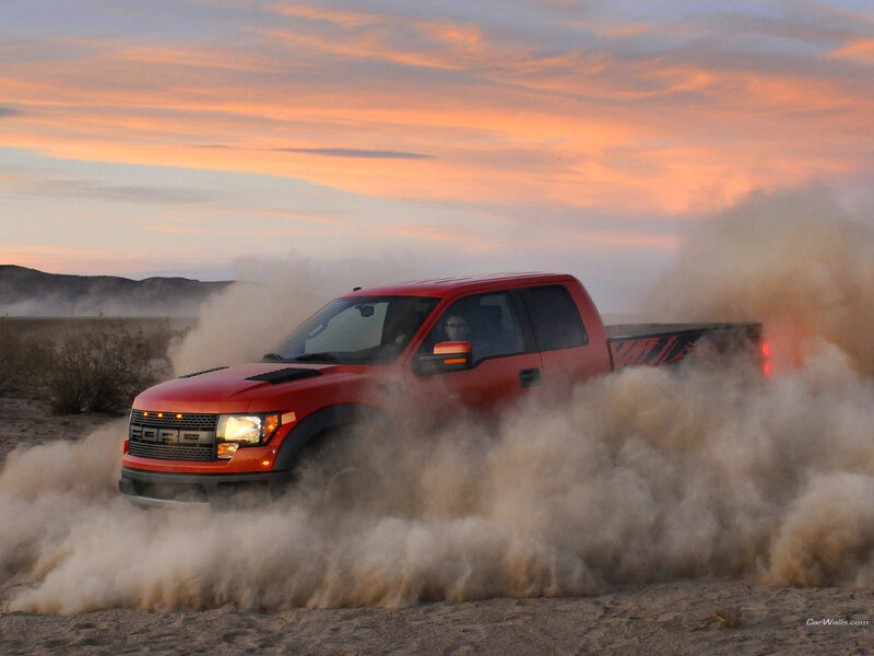 Red Pickup Truck — Dramatic