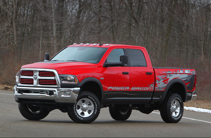 Red Pickup Truck — Dramatic, Winter, Photograph, Trees