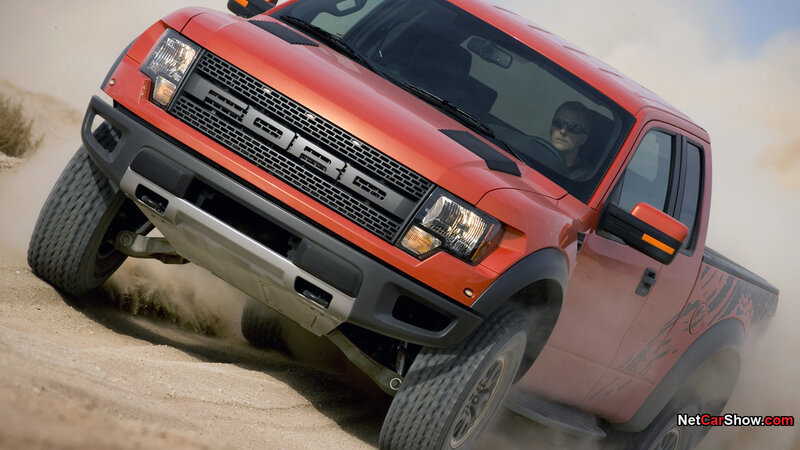 Red Pickup Truck — Dynamic, Afternoon, Photograph, Driver, Dust