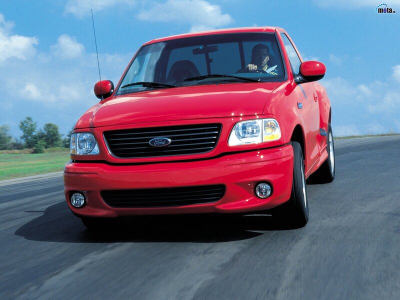 Red Pickup Truck — Dynamic, Afternoon, Photograph, Driver
