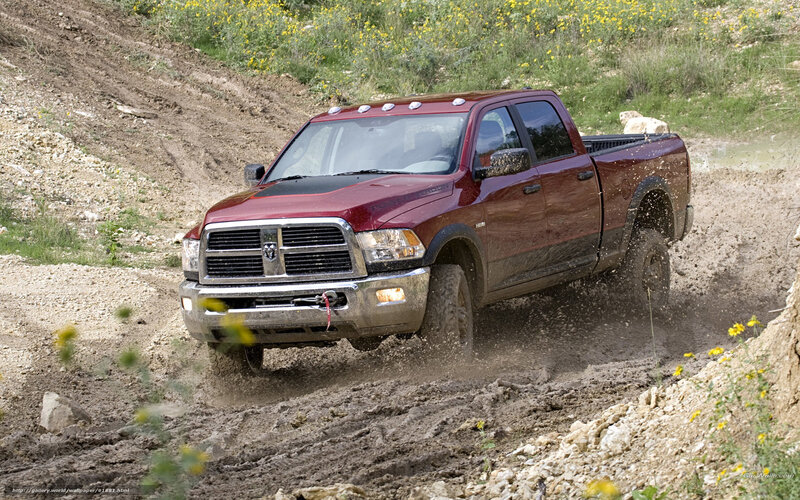 Red Pickup Truck — Dynamic, Afternoon, Photograph