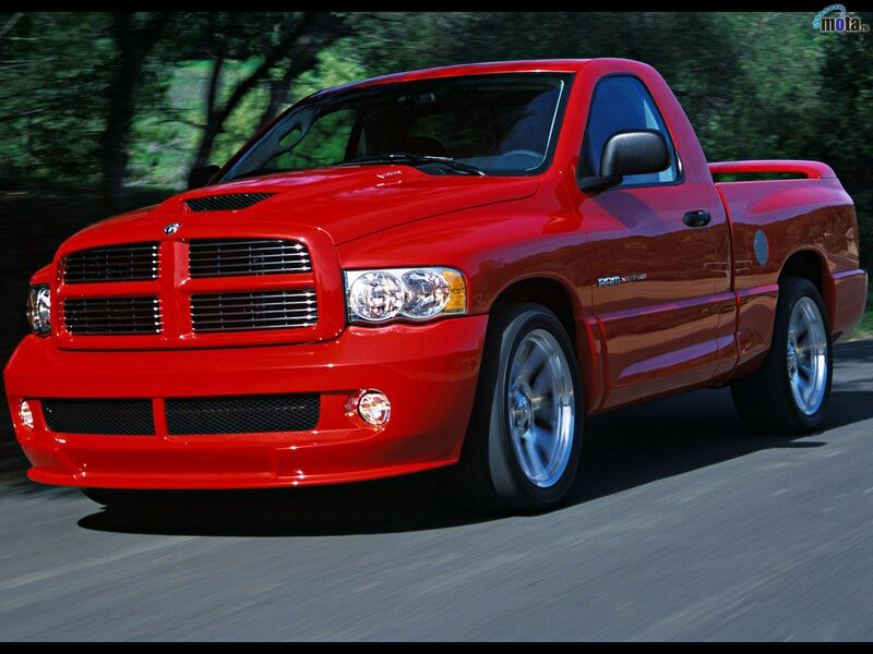 Red Pickup Truck — Dynamic, Afternoon, Photograph, Trees
