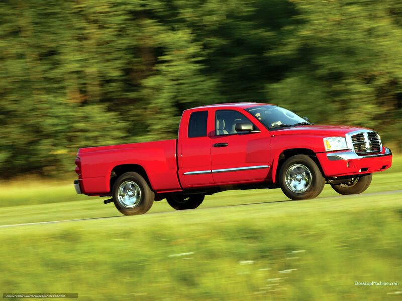 Red Pickup Truck — Dynamic, Afternoon