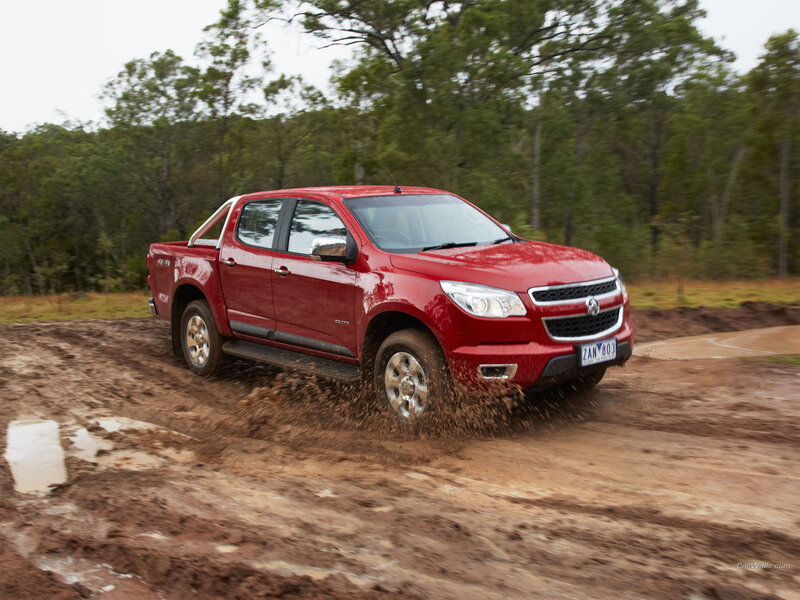 Red Pickup Truck — Dynamic, Photograph, Mud
