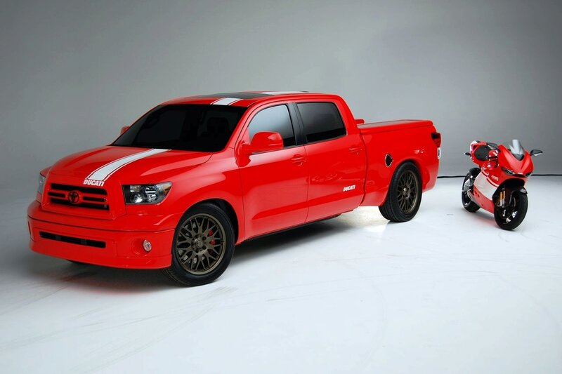 Red Pickup Truck — Neutral, Photograph, Motorcycle