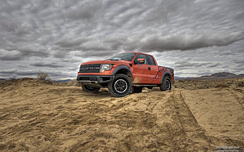Red Pickup Truck — Orange, Dramatic
