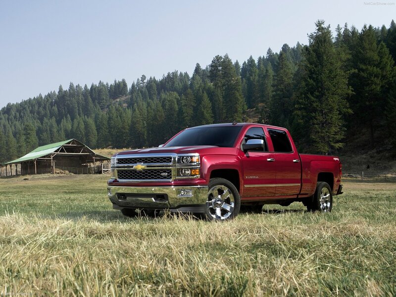 Red Pickup Truck — Serene, Afternoon, Photograph, Field, Barn, Trees