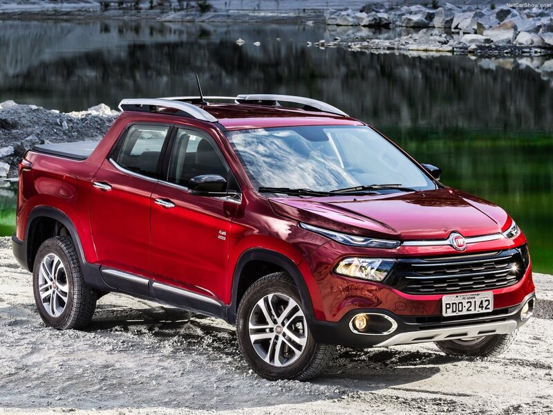 Red Pickup Truck — Serene, Afternoon, Photograph, Lake