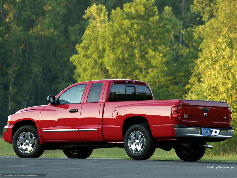 Red Pickup Truck — Serene, Afternoon