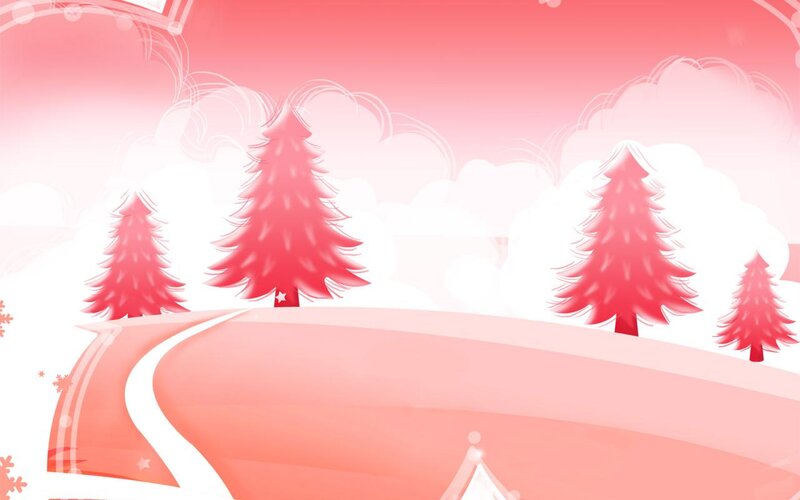 Red Pine Trees Landscape