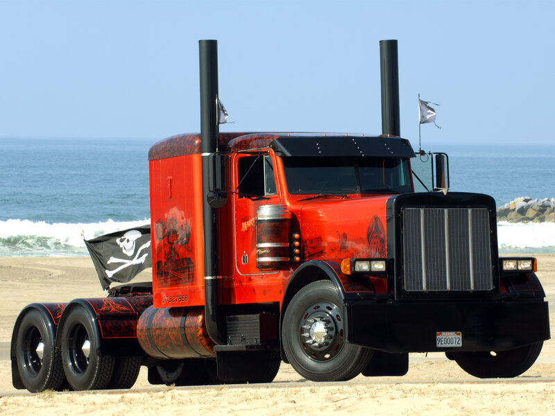 Red Pirate-themed Truck