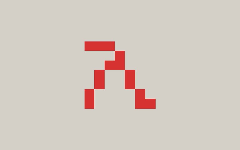 Red Pixel Art Figure