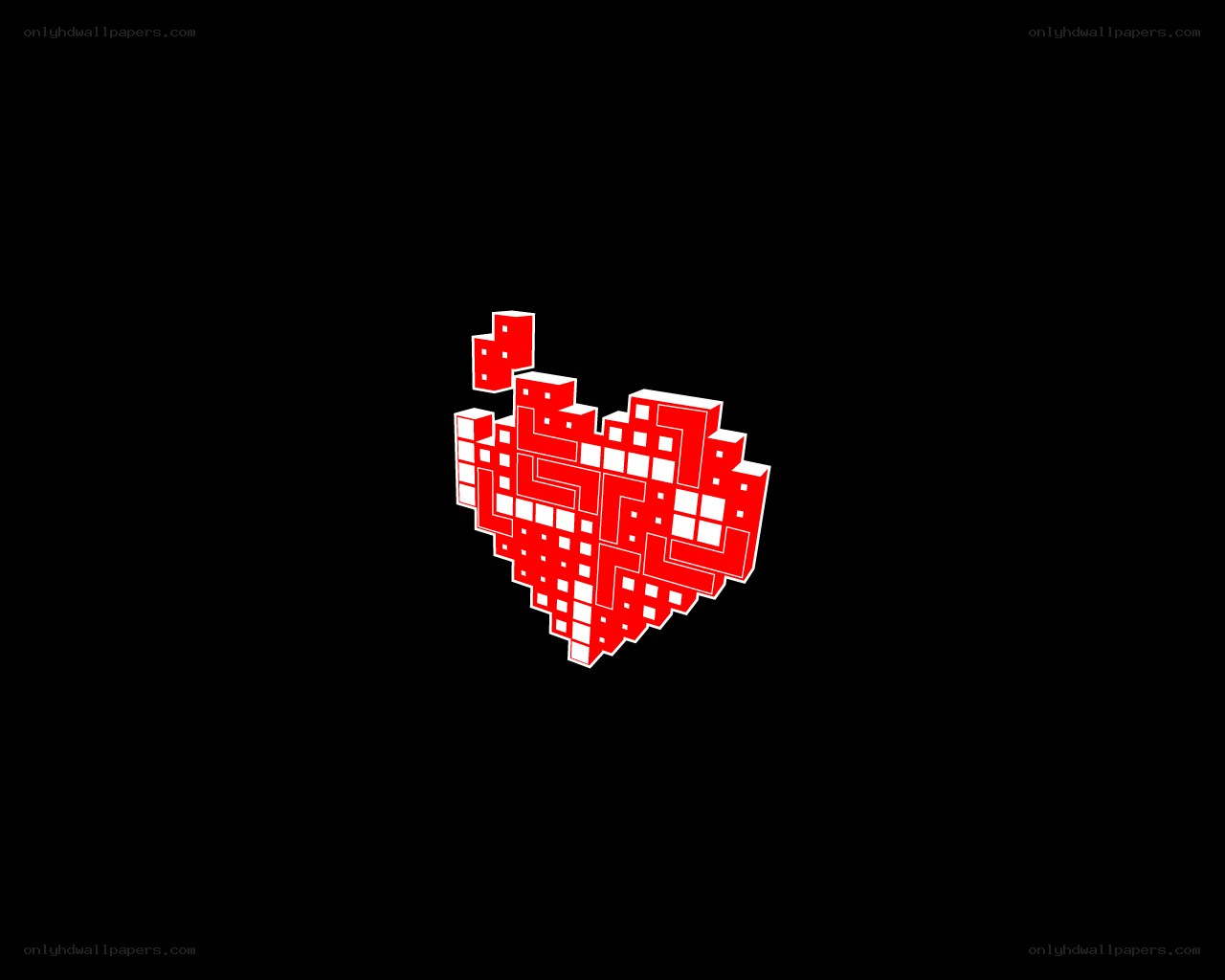 red pixel art heart