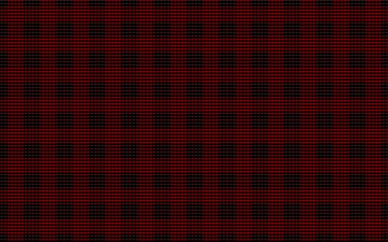 red pixel grid pattern