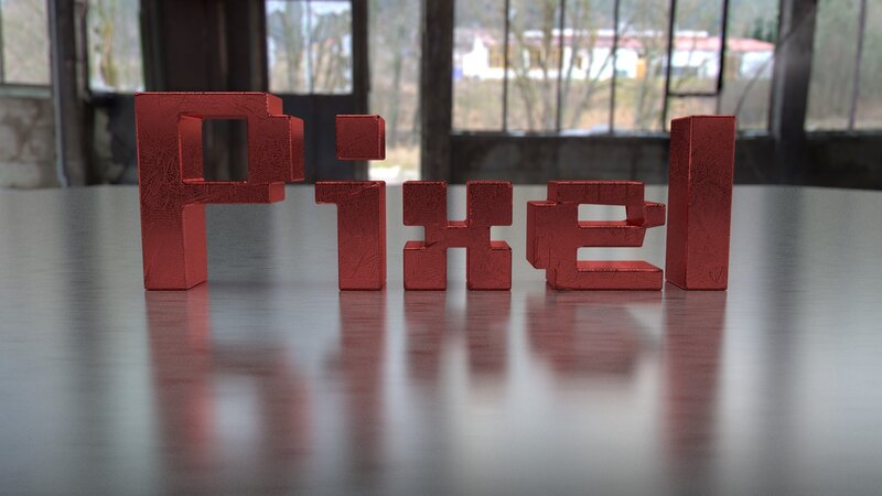 Red Pixel Letters