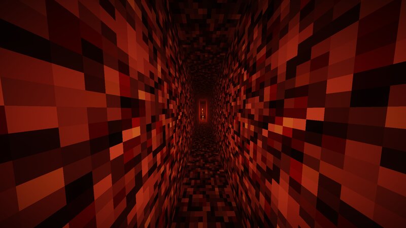 Red Pixelated Tunnel
