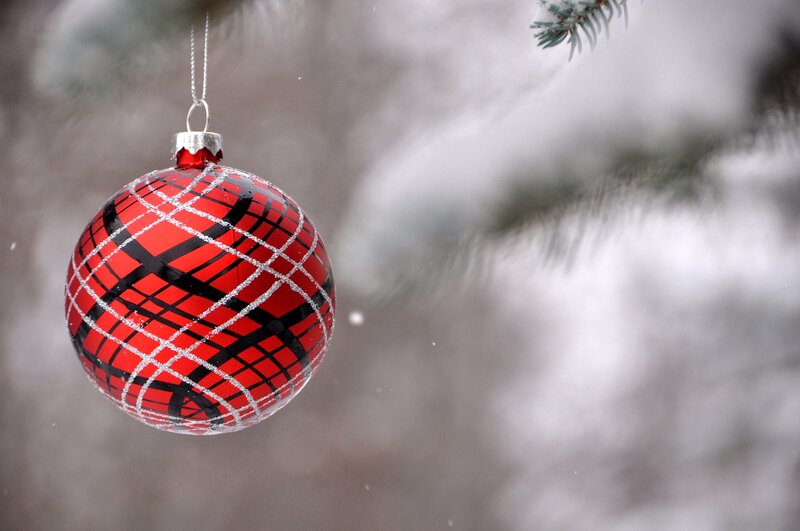Red Plaid Ornament