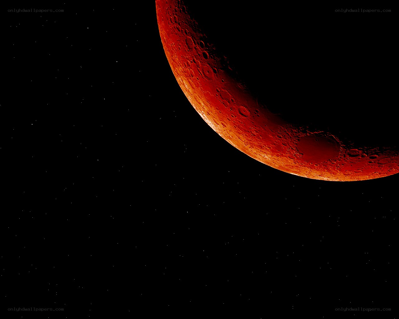Red planet crescent