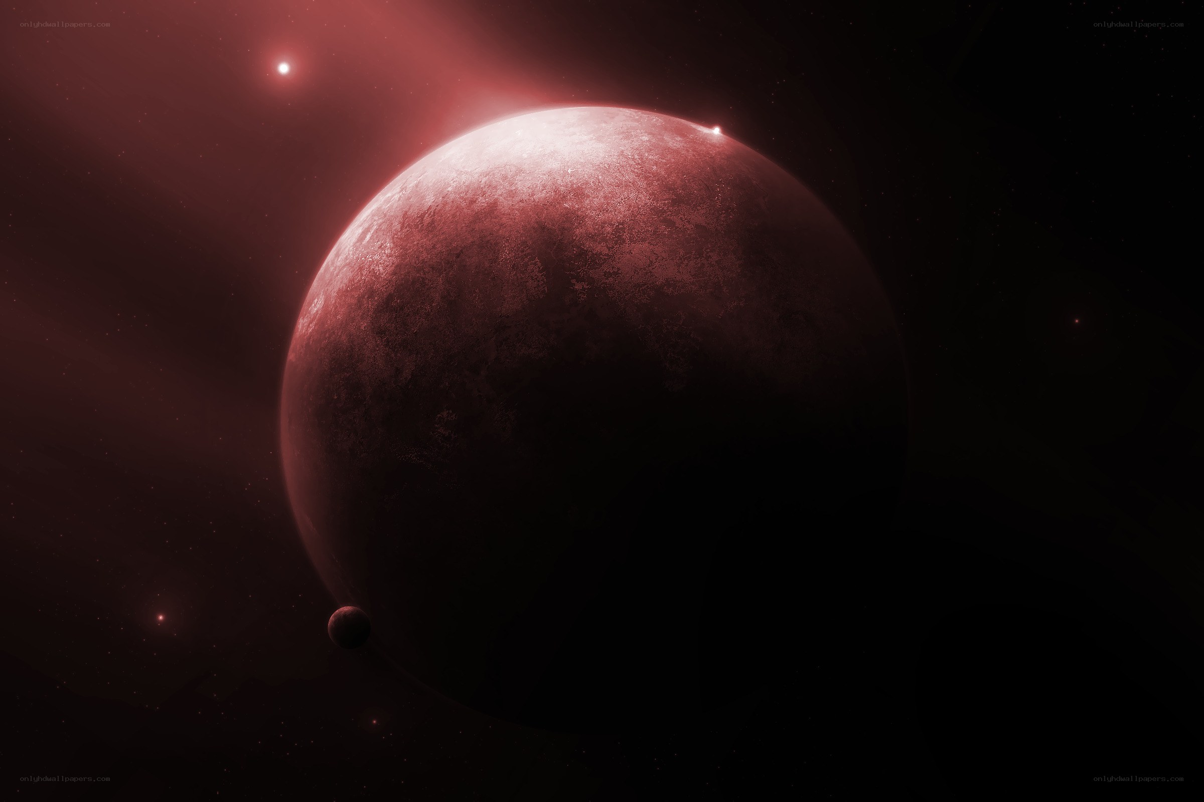 Red planet in space