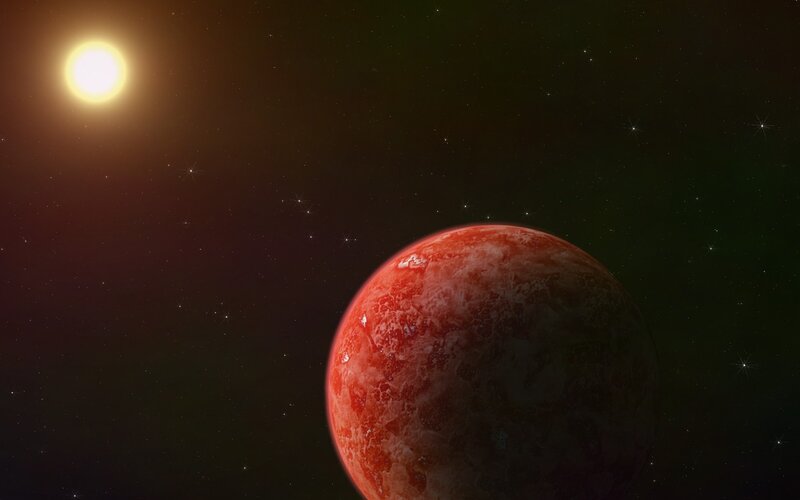 Red planet in space