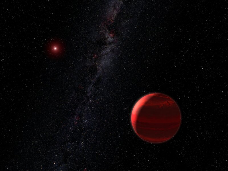 Red planet in space